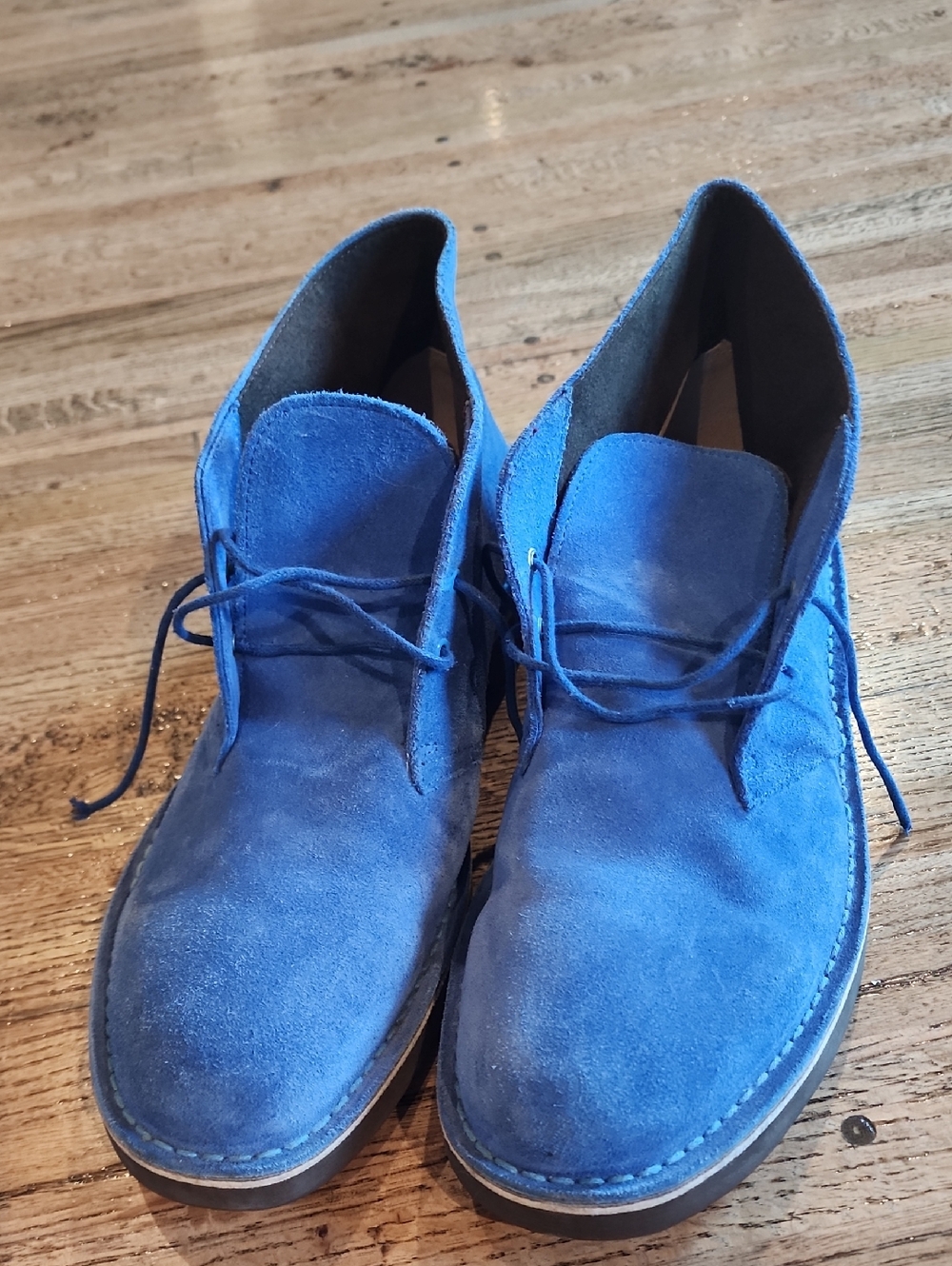 Clarks Men's Royal Blue Suede Chukka Boots